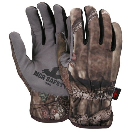 MCR SAFETY Mechanics Gloves Mossy Oak Break Up InfinityÂ® camouflage Synthetic leather palm Fleece lining 995M